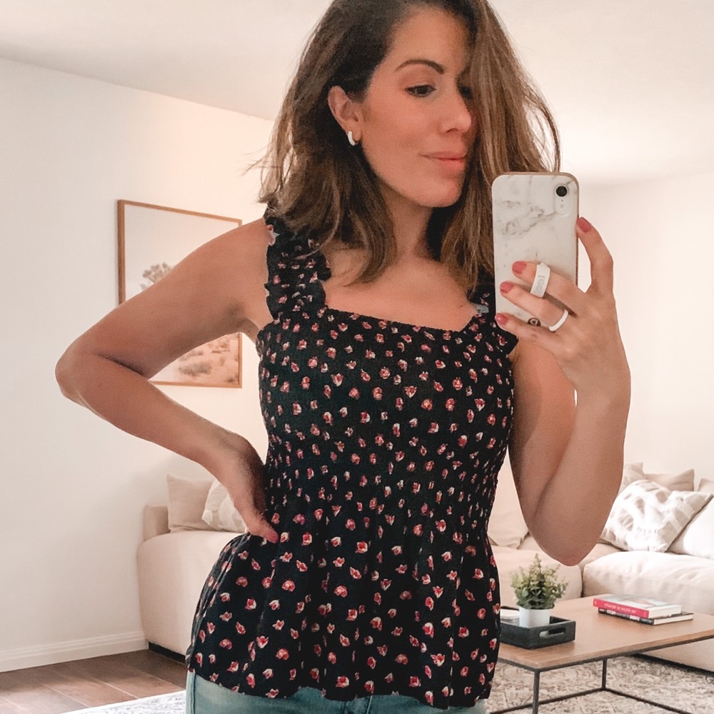 Floral Navy top